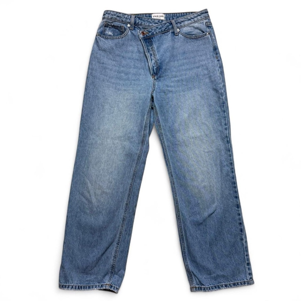 Sneak Peek Vintage Straight Leg Asymmetrical Fly Jeans Womens Size 11